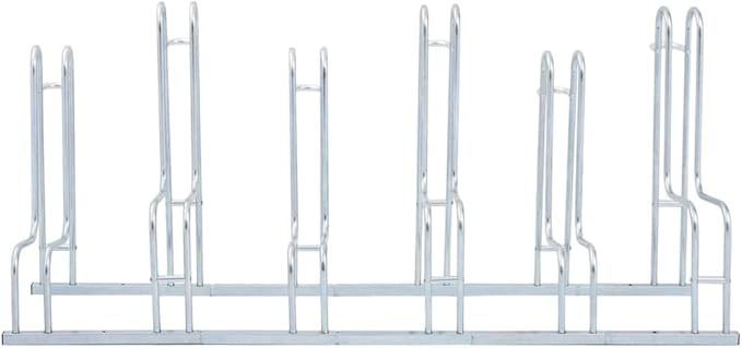 Galvanized Steel Floor Freestanding Bicycle Stand for 6 Bikes, 6 Bikes Floor Bike Stand, Bike Floor Parking Rack for Indoor & Outdoor Garage Storage,-870