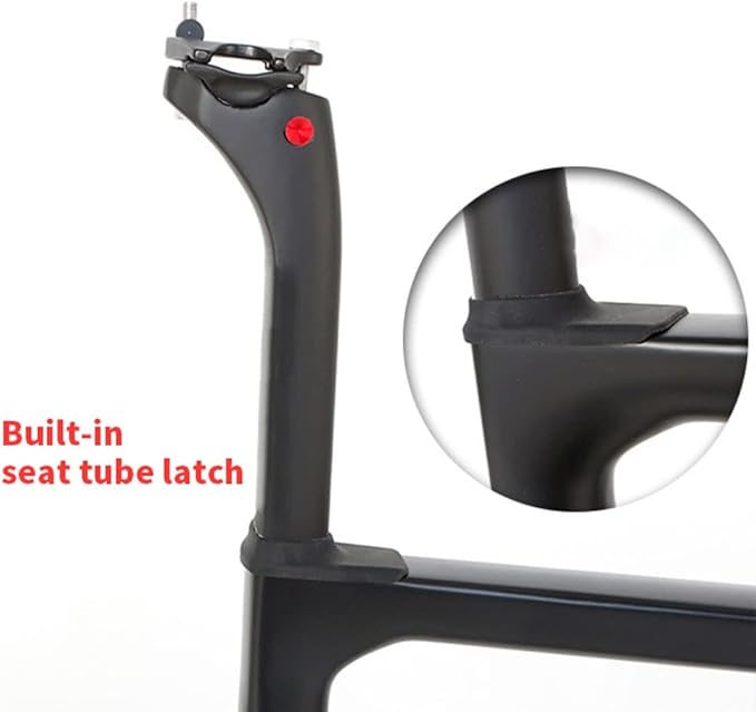 Carbon Fiber Road Bike Frameset 700C C Brake Racing Frame with Fork 45/48/51/54cm 100/130mm Quick Release Frame Set Internal Routing(54cm)