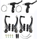 CNC V Brake Set, Bicycle Linear Pull V Brakes for Front/Rear Wheel, Long Arm 110mm, Black …