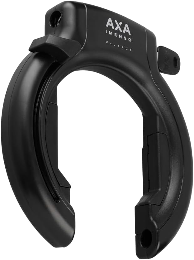 AXA Imenso X Large Retractable Frame Lock - Key is Removable - Wide Opening 70mm - Security Level 12 - Can be Combined with Chain - Black
