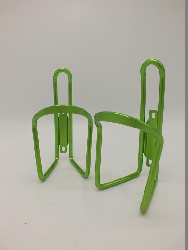 Green Water Bottle Cage Pair Road Mountain Hybrid Confort Cruiser Bike Frame Mount Aluminum Alloy