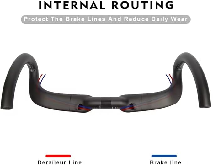 Alfa Pasca Aero Handlebars for Road Bike Carbon Racing Bicycle Handlebars Drop Bars Lightweight 31.8 UD Glossy/Matte 400/420/440mm