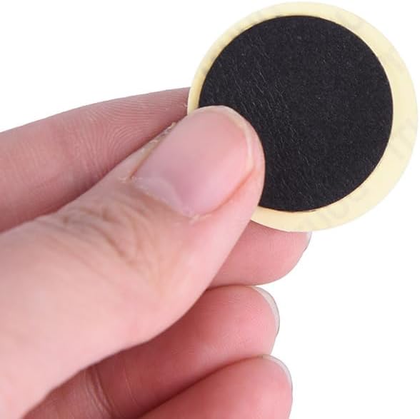 24Pcs Black Bike Tire Patch Kit,Glueless Bike Repair Patch, Round Bicycle Tube Patches, Bike Inner Tube Repair Kit, Bike Patch Kit for Road and Mountain Bikes Tire Repair Kits, Cycling