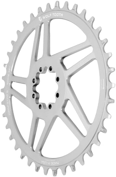 Wolf Tooth Direct Mount Chainring for SRAM 8-Bolt Raw Silver