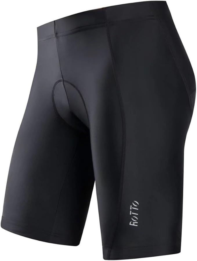 ROTTO Men's Cycling Shorts Padded Bike Shorts with Sponge & Gel Padding for Road & MTB Biking