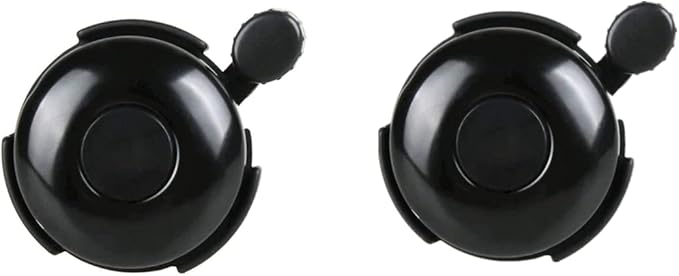 Classic Bike Bell for Adults Kid, 2PCS Bicycle Bell, Loud Crisp Ding Clear Sound Road Bike Bell for Mountain Bike, City Bike, Sports Bike, Cruiser Bike (Black)