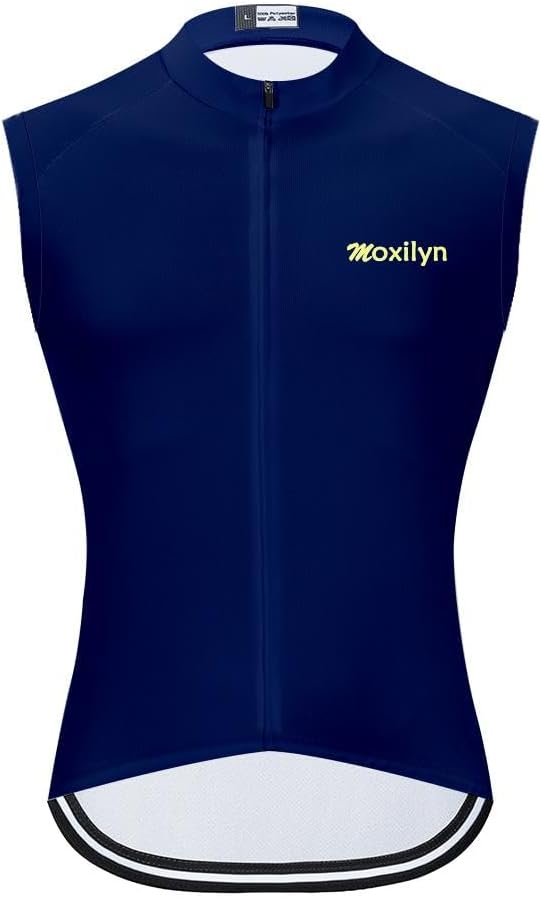 MOXILYN Men's Cycling Jersey Sleeveless Vests Bike Tank Quick Dry Bicycle Shirts Breathable Riding Clothing Top