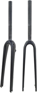 Gravel Bikes Rigid Fork 700C Road Bikes Fork Full Carbon Fiber Disc Brake Front Fork 1-1/8" Straight/Tapered Tube Hard Fork Quick Release 9 * 100mm(Straight)