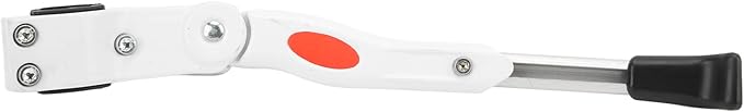 Bike Kickstand, Aluminum Alloy Adjustable Non Slip with Red Fluorescent Warning, Bicycle Kickstand for Mountain Road Bikes 22 27 Inch 700c White for Commuters Cyclists Travelers