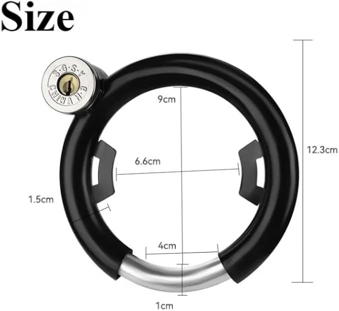 Bike Lock Frame Locks Replacement Retractable Ring Lock Anti Theft Bicycle Locks Framelock Cafe Lock Temporary Security Locks for Most Bikes with Frame Mounting Points