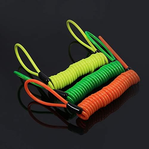 Disc Lock Cable, Motorcycle Bike Alarm Disc Lock Antitheft Security Spring Reminder Coil Cable(Orange)