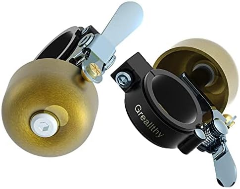 Greallthy Bike Bell Classic Brass Bicycle Bell,Bike Bells for Adults Kids, Loud Retro Bell for Road & Mountain Bikes, Universal Handlebar Fit