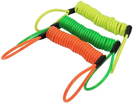 Disc Lock Cable, Motorcycle Bike Alarm Disc Lock Antitheft Security Spring Reminder Coil Cable(Orange)