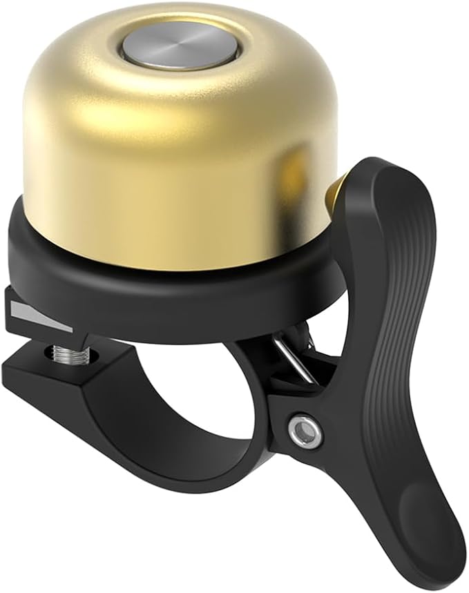 Bicycle Bell for Apple AirTag 120dB, AirTag Bike Mount GPS Tracker Waterproof Classic Brass Holder Hides Air Tag Under Bike Bell Anti-Theft