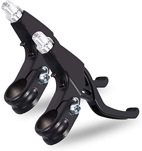 DISIWENE 1 Pair Bicycle Brake Lever, V-Brake Handlebar Aluminium Alloy Bike Brake Handle Universal 2.2cm for Most Bicycle, Road Bike, Mountain Bike (Black)