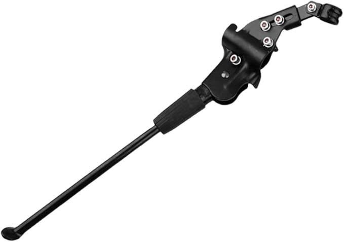 GANAZONO Mountain Bike Kickstand Adjustable Single Sided Support for Parking Rack Durable Aluminum Alloy Leg Support for Road and Mountain Bikes Easy Assembly Black