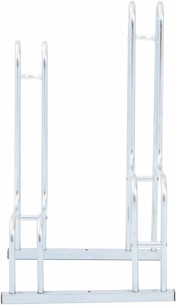 Galvanized Steel Floor Freestanding Bicycle Stand for 2 Bikes, 2 Bikes Floor Bike Stand, Bike Floor Parking Rack for Indoor & Outdoor Garage Storage,-868