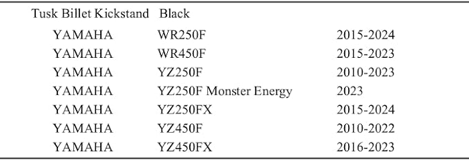 Tusk Billet Ad On Kickstand Titanium Bolt Lightweight Aluminum Stand Durable Steel Mounting Bracket Black Compatible with Yamaha YZ250F 2010-2023/YZ450F 2010-2022/YZ250FX 2015-2024/YZ450FX 2016-2023