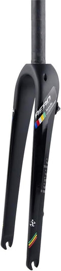 Gravel Bike Fork 700C Carbon Fiber Rigid Fork 1-1/8 Straight/Tapered Tube Disc Brake Road Bike Fork Lightweight 9mm QR Hard Forks(Black,Straight)