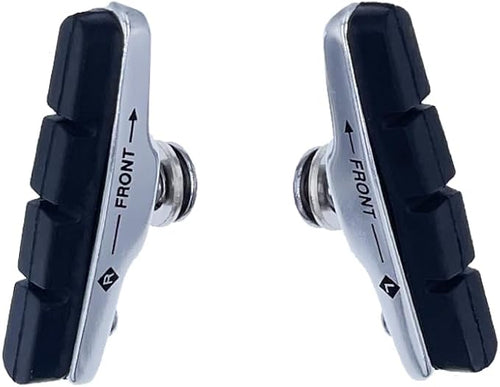 2 Pairs Road Bike Brake Shoes, 55mm Durable Brake Pads with Lightweight Alloy Holder, Compatible with Shimano, SRAM, Tekto & Other Caliper Brakes