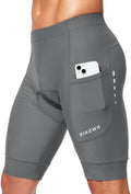 Bikewa Padded Bike Shorts for Men 4D Cycling Road Riding Biking Padding Bicycle Shorts with Phone Pockets