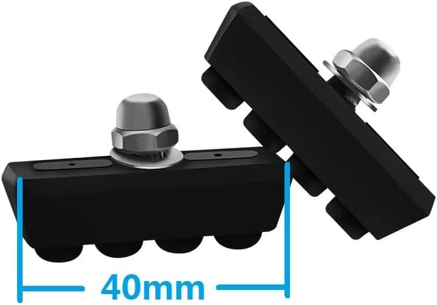 4 Pairs (8 Pieces) Bike Brake Pads,Rubber V-Brake Pads for Mountain & Road Bicycles, Quiet & Non-Skid Cycling Accessories for Enhanced Safety,40mm,Black