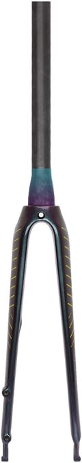 700C Full Carbon Fiber Road Bikes Fork QR 9X100mm Disc Brake Hard Forks 1 1/2" Tapered Tube Threadless Front Fork