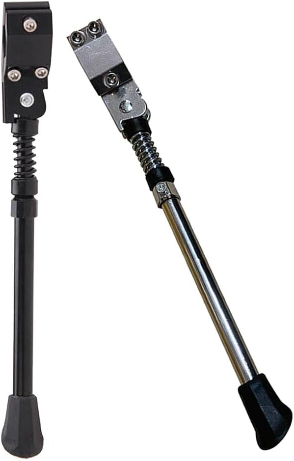 Cycling Kickstand Adjustable Aluminum Alloy Bike Parts Single Side Rear Mount Non-Slip Rubber Foot Suitable for Kids Adult Road S