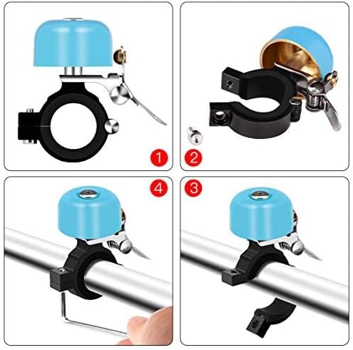 Greallthy Bike Bell Classic Brass Bicycle Bell,Bike Bells for Adults Kids, Loud Retro Bell for Road & Mountain Bikes, Universal Handlebar Fit