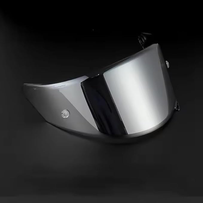 Motorcycle Helmet Visor Replacement Shield for KYT NFR NX NZ, Helmet Face Wind Shield Visor Lens, Motorbike Helmet Visor Sun Protection Anti-Fog Accessories,G Sliver
