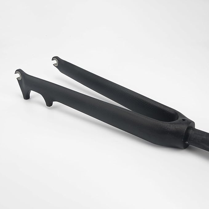 700C Road Bike Rigid Fork Carbon Fiber Disc Brake Front Fork 1-1/8'' Straight Threadless Quick Release Fork