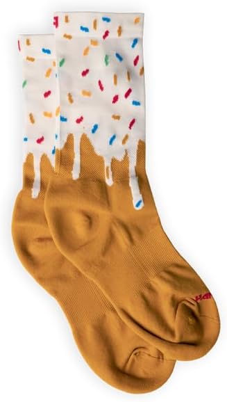 Handup FootDown Cycling Socks - Non Compression Lightweight 90% Nylon 10% Spandex Blend Socks - Made in the USA