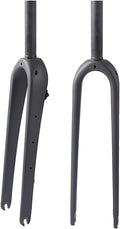 Gravel 700C Carbon Fiber Rigid Fork Road Bike Forks QR 9 * 100mm 1-1/8" 28.6mm Straight/Tapered Tube Hard Front Fork Front Fork Bikes for 55C Tires Disc Brake