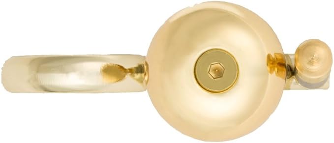 Handheld Running Bell, Wearable Runners Bell for Joggers and Marathoners Alerts Pedestrians to Move Over, Loud Resonant Brass Bell and Hammer on Aluminum Body with Silicone Finger Sizers