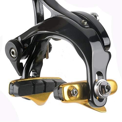 VGEBY1 Bike Brake Pads, 3 Colors Quiet Braking Aluminum Rubber Compound Light-Weight Road Bike Brake Shoes Pads Cycling Accessory