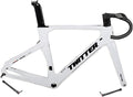 700C Carbon Road Bike Frameset 46/48/50/52/54/56cm Racing Frame Disc Brake 100mm/142mm Thru Axle Frame 90x420mm Handlebar Internal Routing(White,50CM)