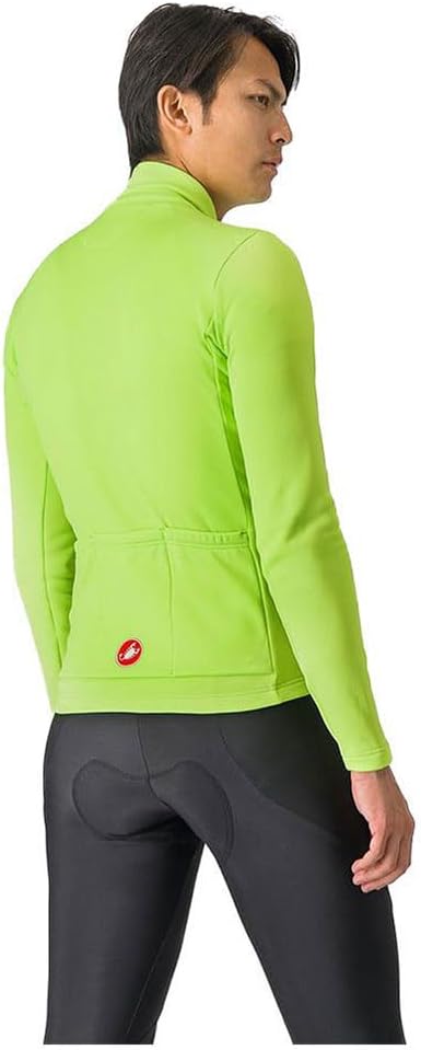 CASTELLI Men's Entrata Thermal Jersey, Long Sleeve Zip Up Fleece Insulated Base Layer for Winter Road Cycling I Gravel Biking