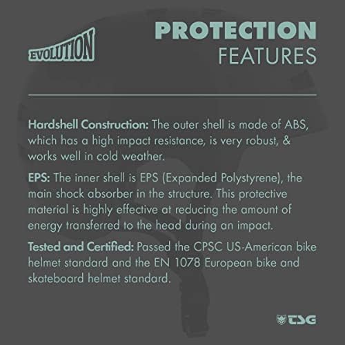 TSG Evolution Bike & Skate Helmet | for Cycling, BMX, Skateboarding, Rollerblading, Roller Derby, E-Boarding, E-Skating, Longboarding | Triple Certified, Swiss Design