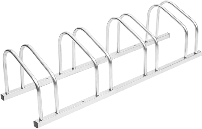 Galvanized Steel Floor Freestanding Bicycle Stand for 4 Bikes, 4 Bikes Floor Bike Stand, Bike Floor Parking Rack for Indoor & Outdoor Garage Storage,-877