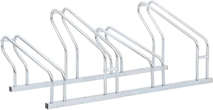 Galvanized Steel Floor Freestanding Bicycle Stand for 4 Bikes, 4 Bikes Floor Bike Stand, Bike Floor Parking Rack for Indoor & Outdoor Garage Storage,-873