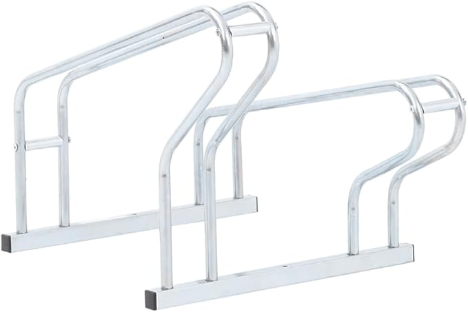 Galvanized Steel Floor Freestanding Bicycle Stand for 2 Bikes, 2 Bikes Floor Bike Stand, Bike Floor Parking Rack for Indoor & Outdoor Garage Storage,-871