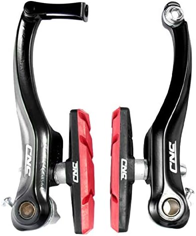 CNC V Brake Set, Bicycle Linear Pull V Brakes for Front/Rear Wheel, Long Arm 110mm, Black …