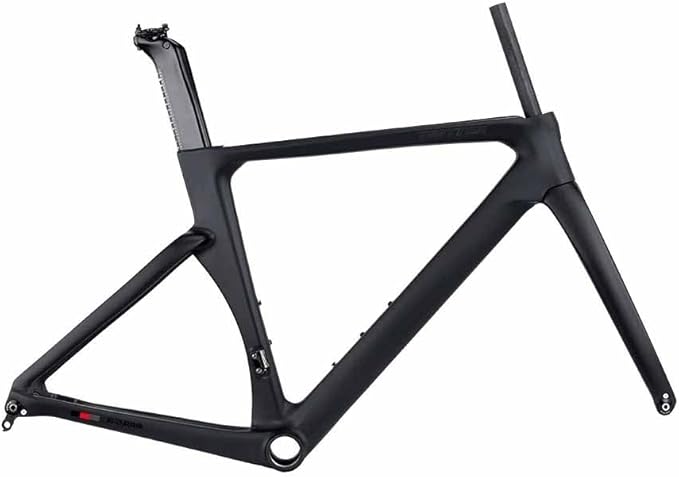 Carbon Fiber Disc Brake Frame 700c Road Bike Frameset 46CM/48CM/50CM/52CM/54CM Aero Race Frame Thru Axle F12×100mm R12×142mm Internal Routing T47