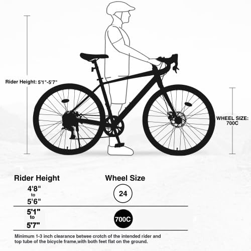 700C Road Bike,7 Speed Road Bike, for Men Women,Aluminum Alloy Frame
