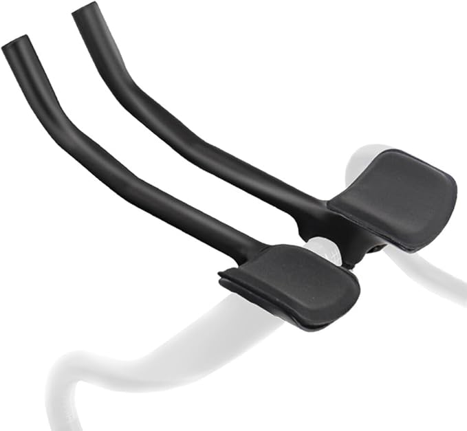 Aerobars for road bike， Racing TT handle clip on armrest, carbon fiber clip on air bar with sponge pad, Alfa Pasca triathlon handlebar 31.8mm angle 50 ° tt road bike rest bar UD matte bike accessories