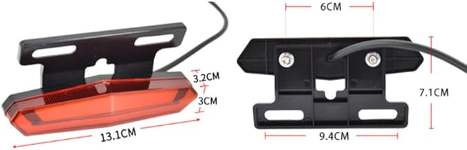 TEQIN Ebike Headlight and Tail Light Sets, 24V - 48V Front Rear Warning Lights Kit, LED Night Spotlight Cycling Modification Parts, E-Bike Headlight Turn Signal Rear Light with Switch 24-48V