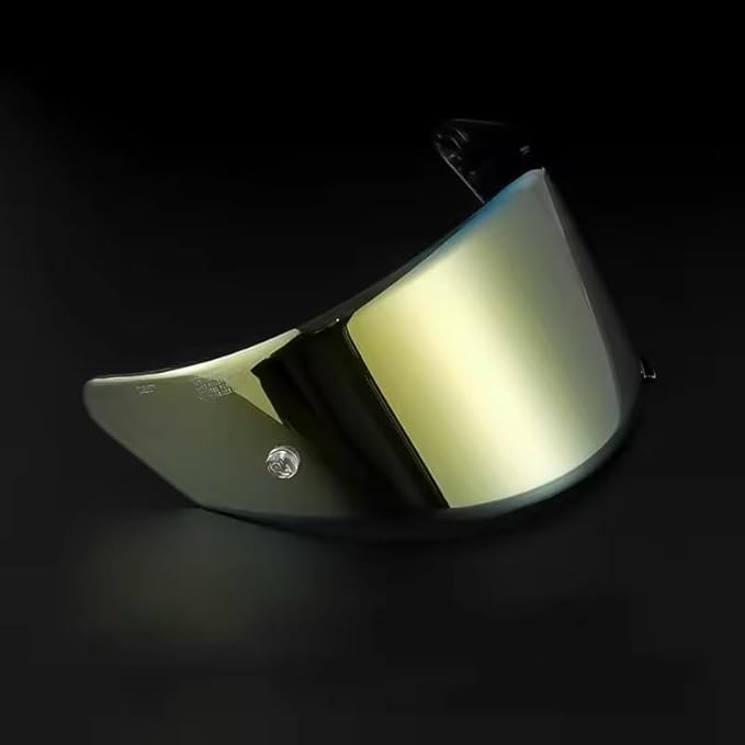 Motorcycle Helmet Visor Replacement Shield for KYT NFR NX NZ, Helmet Face Wind Shield Visor Lens, Motorbike Helmet Visor Sun Protection Anti-Fog Accessories,C Gold