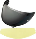 HJ-34P Helmet Visor Replacement for HJC C10.Motorcycle Helmet Shield UV Protection Compatible with HJC C10 (Deep Black+Anti Fog Film)