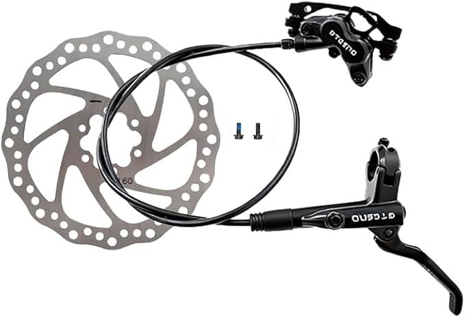 MTB Hydraulic Disc Brakes Set Left Front 800mm Right Rear 1400mm with 160mm Rotors,Aluminum Oil Pressure Calipers Levers for Mountain bike E-Bike Fat Bike Road Bike