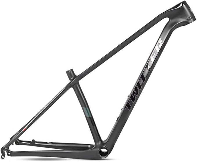 Carbon Mountain Bike Frame 27.5er 29er Hardtail Bike Frame 15''/17''/19'' Lightweighting Disc Brake Frame QR 135MM Internal Routing(Black,19'')